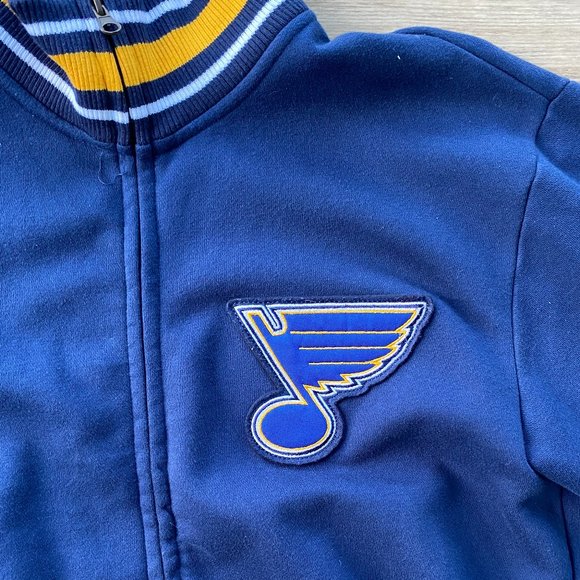 St. Louis Blues NHL Jacket (Medium) and Reebok Hat (One Size) - Picture 2 of 11